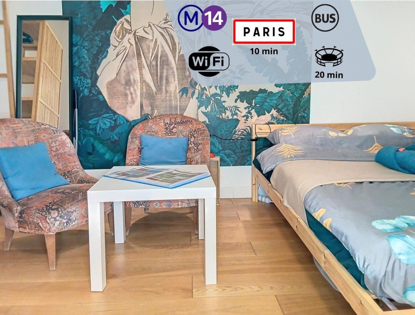 Le Chic Audonien - Cozy Nest Before Gates Of Paris - Access From Cdg & Orly Airports - Wi-Fi - Smart Tv Apartman Saint-Ouen  Kültér fotó